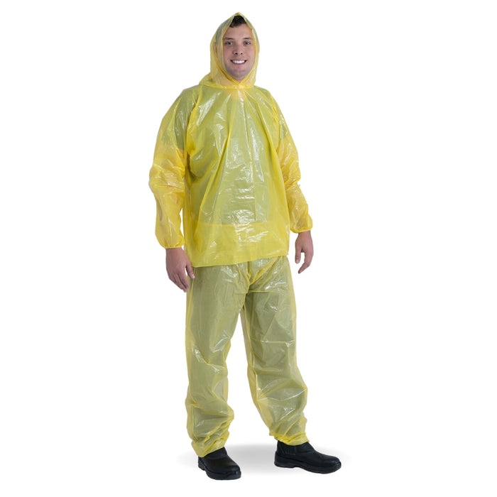 Uniforme de Segurança Amarelo - Avental, Calça e Botinha em Polietileno – Proteção Completa e Resistente